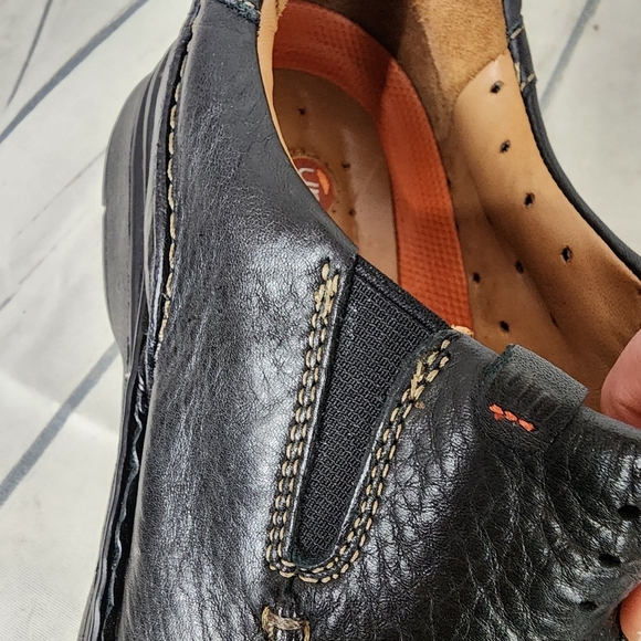 Clark's Unstructured Leather Slip On Loafers Black Size 10M - Picture 7 of 15
